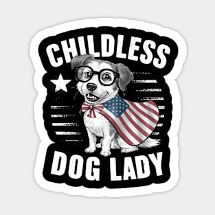 Childless dog lady Sticker